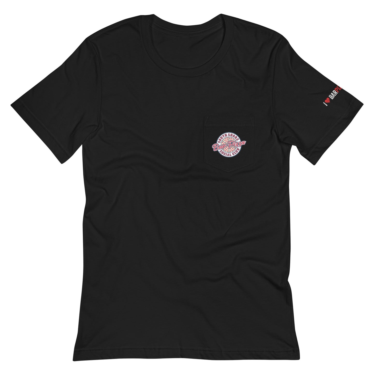 SSBP South Shore Bar Pizza Social Club Pocket Tee