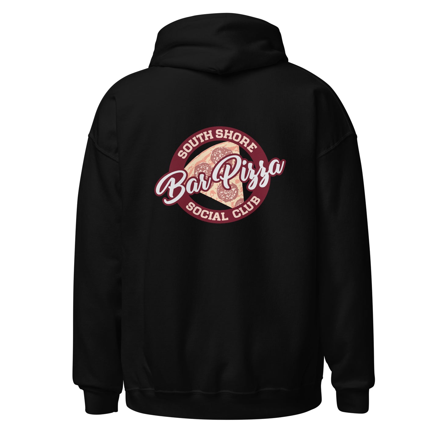 South South Bar Pizza Social Club Hoodie - State Logo Front - SSBPSC Logo on Back