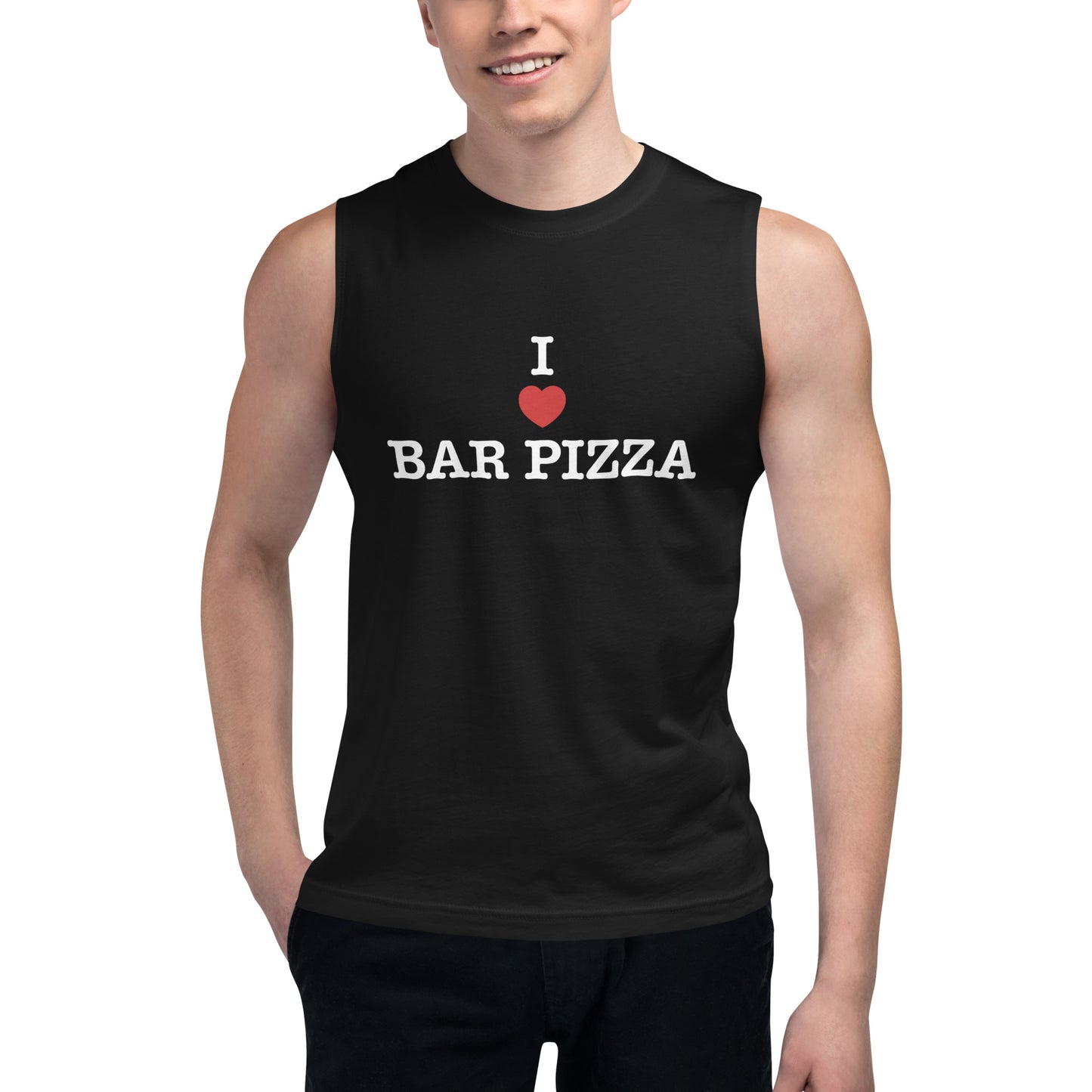 Unisex I Heart Bar Pizza Muscle Shirt Tank Top