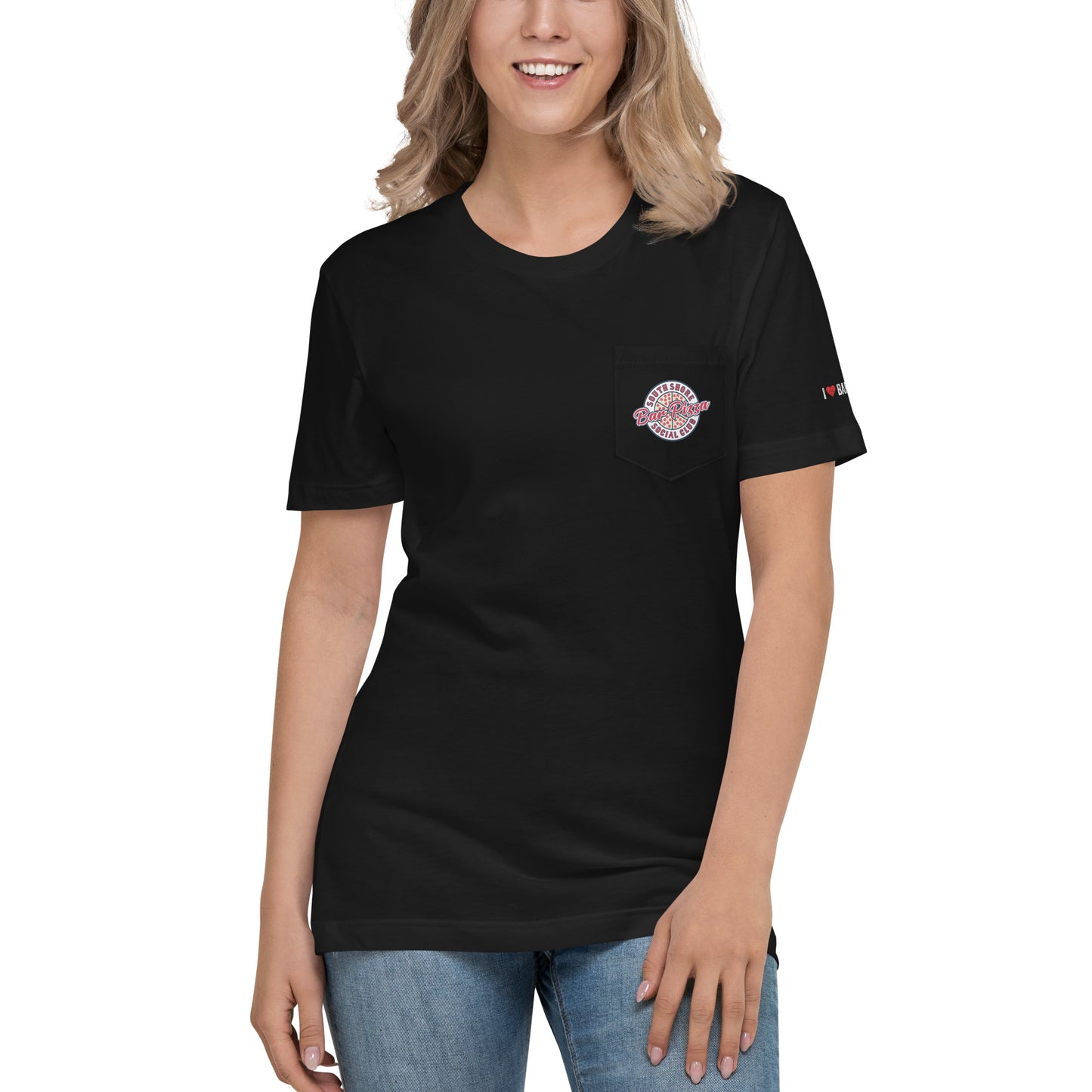 SSBP South Shore Bar Pizza Social Club Pocket Tee